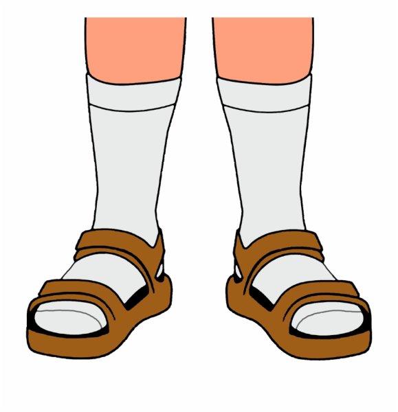 Мультяшные ноги в туфлях