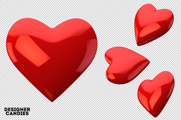 Объемные сердечки