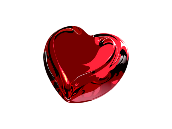 Сердце красное объемное