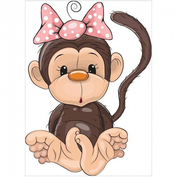 Иллюстрация про обезьянку