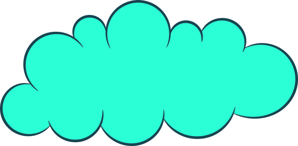 Облако мультяшное на прозрачном фоне