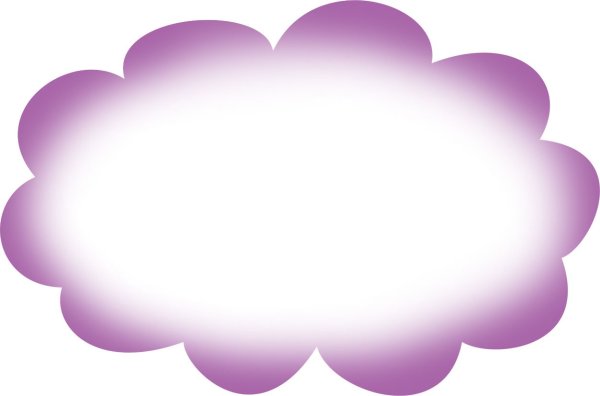 Розовое облачко для надписи