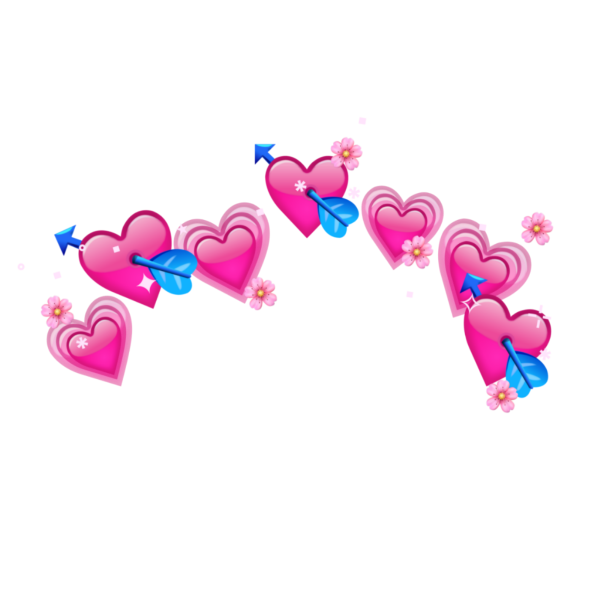 Сердечки на голову без фона