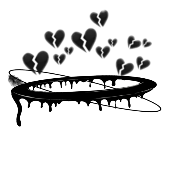 Разбитые сердечки над головой