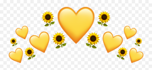 Средечки над головой жёлтые