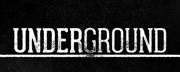Надпись андеграунд на черном