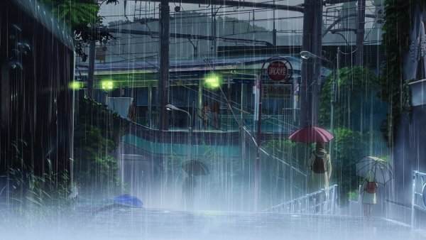 Аниме Макото Синкай сад изящных слов дождь