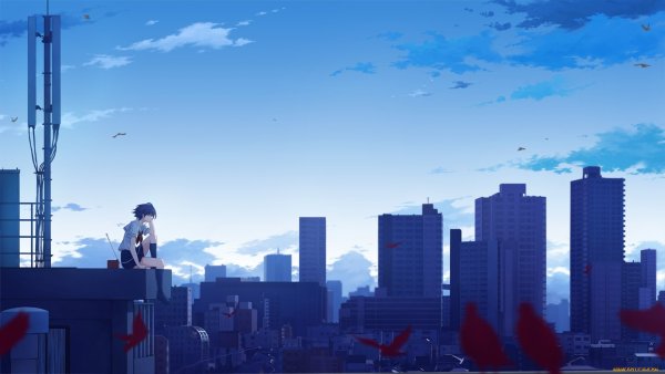 Аниме фон город