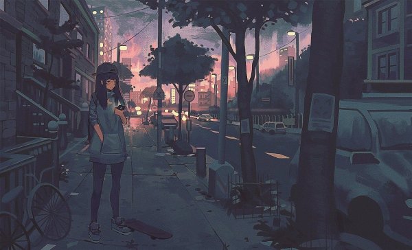 Атмосферный арт девушка