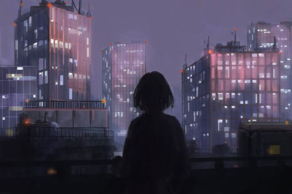 Аниме город ночь грусть