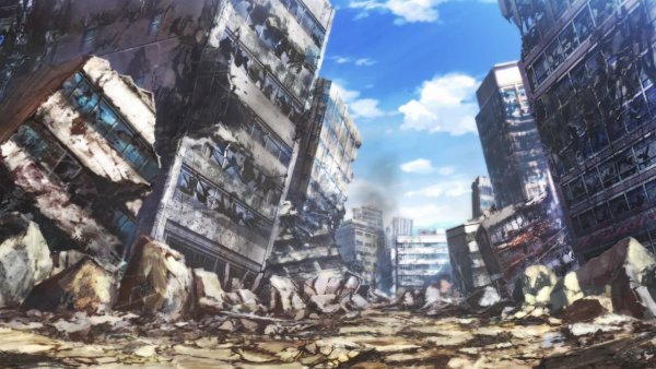 Город разрушенныйщ аниме ванпачмана