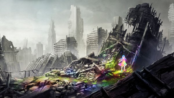 Руины города арт