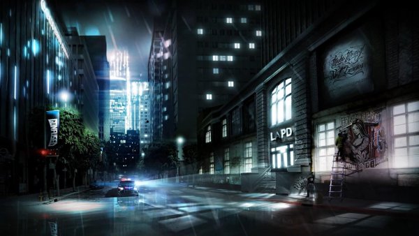 Ночная улица аниме