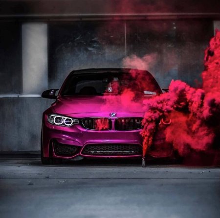 БМВ м5 в дыму