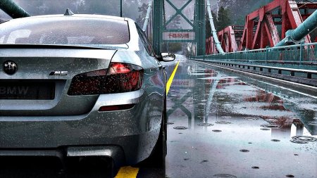 BMW m5 под дождем