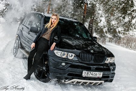 БМВ е53 зимой