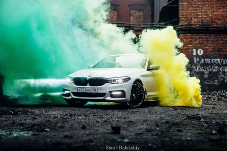 BMW m5 дым