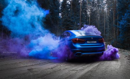 BMW m5 f90 m в дыму