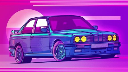 BMW e34 Retrowave