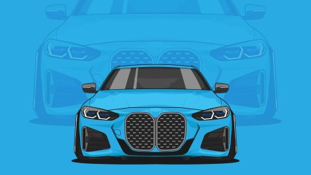 Классные обои БМВ мультяшные