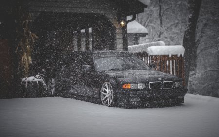 BMW 740 e38 зима