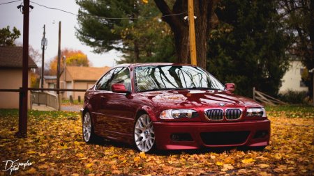BMW e46 Red 4k
