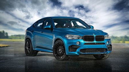 BMW x6 синий