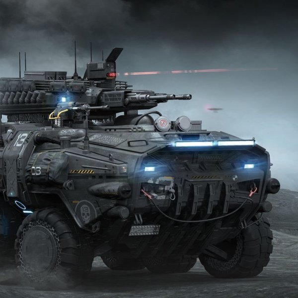 Киберпанк техника броневик концепт арт