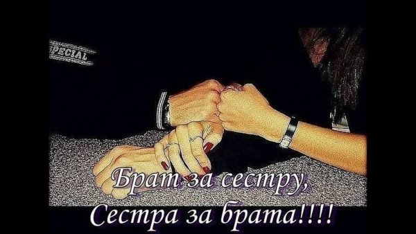 Брат за сестру сестра за брата