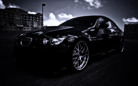 Черная БМВ на рабочий стол