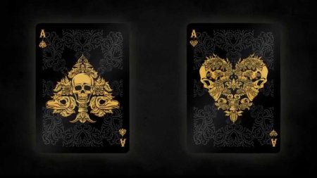 Игральные карты черно золотые