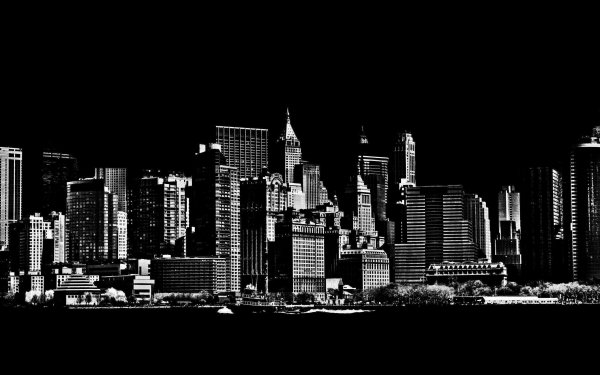 Ночной город Графика