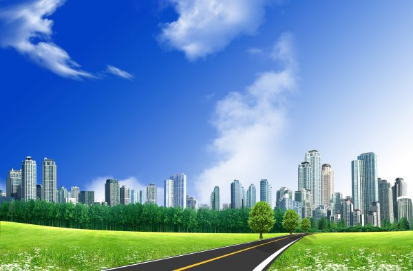 Фон небо город