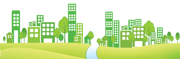 Векторный зеленый город