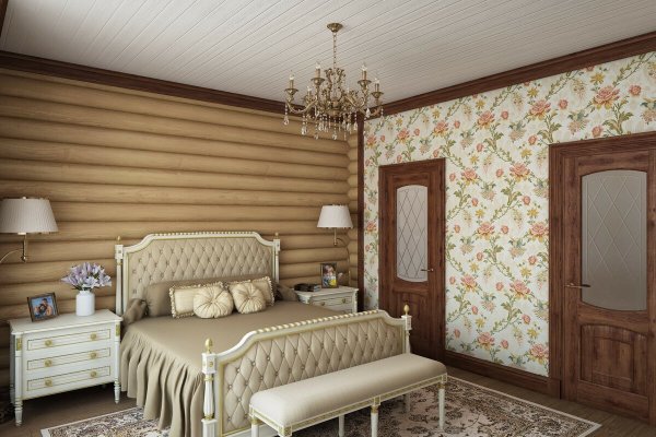Отделка спальни вагонкой