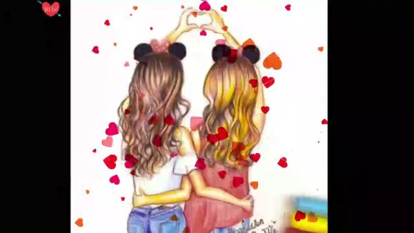 Милые обои с лучшей подругой