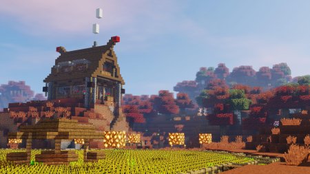 Майнкрафт шейдеры деревня