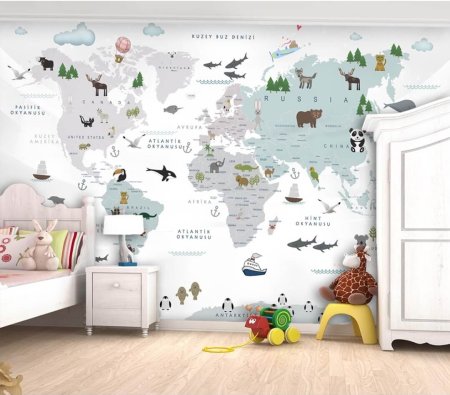 Фотообои карта мира