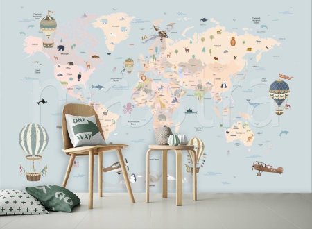 Детская карта мира