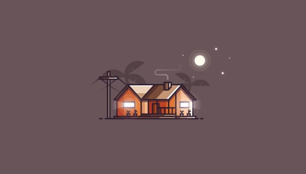 Дом иллюстрация Минимализм