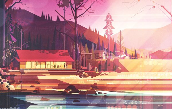 Минималистичный город арт