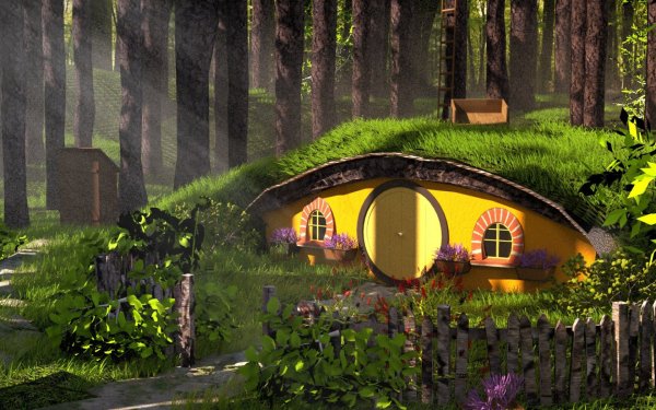 Дом Хоббита у озера