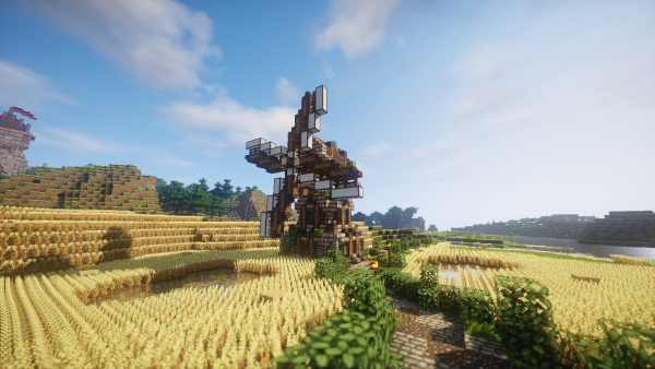 Майнкрафт мельница шейдеры