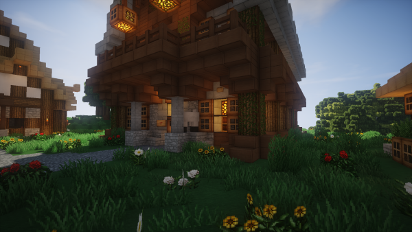 Деревня майнкрафт 4к