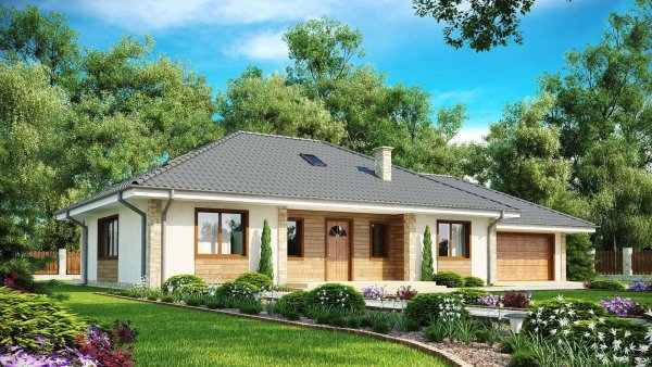 Z500 проекты одноэтажных домов с гаражом