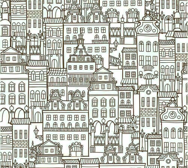 Обои с домиками для стен