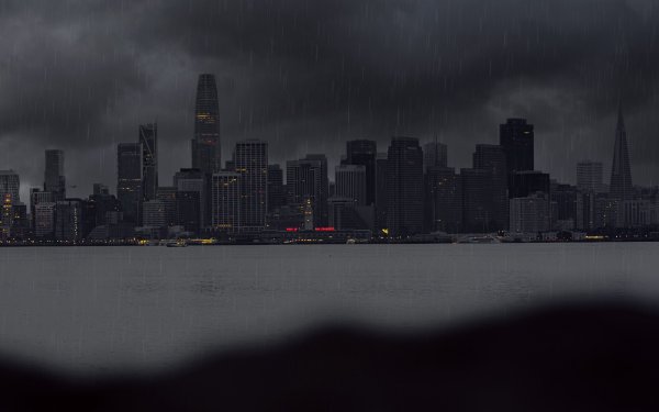 Обои на рабочий стол дождь в городе