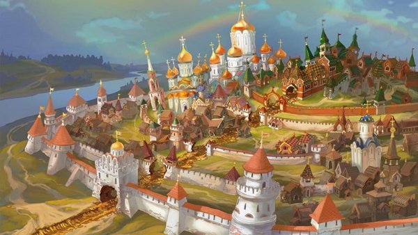 Киевская Русь город Киев три богатыря