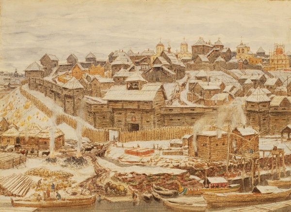 А.М Васнецов Московский Кремль при Иване Калите 1921 г