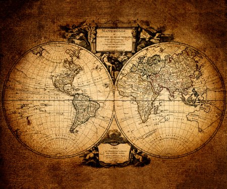 Старая карта мира